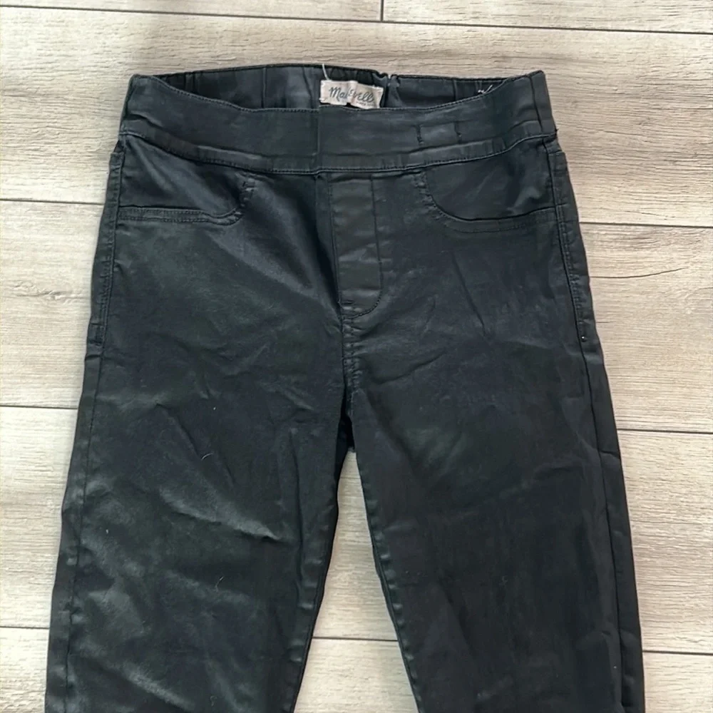 Madewell skinny skinny wax coated pull on jeans size 27